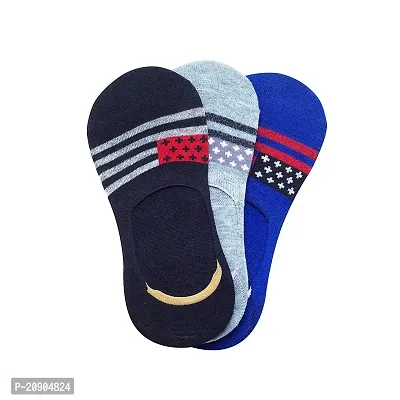 VIE ELEGANTO Men's Ankle Socks No Show Socks For Loafer Sneakers Low Cut Premium Cotton Socks With Non-Slip Grips | Set Of 3 Loafer Socks-thumb0