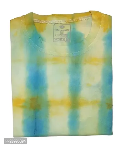VIE ELEGANTO Ultra-Soft  Breathable Tie  Dye Hand Crafted Cotton Round Neck T-Shirts for Both Women  Men