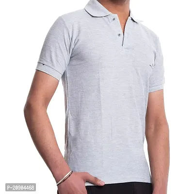 VIE ELEGANTO Cotton Polo T-Shirts - Ultra-Soft  Breathable T-Shirts for Men with High Moisture Absorption-thumb2