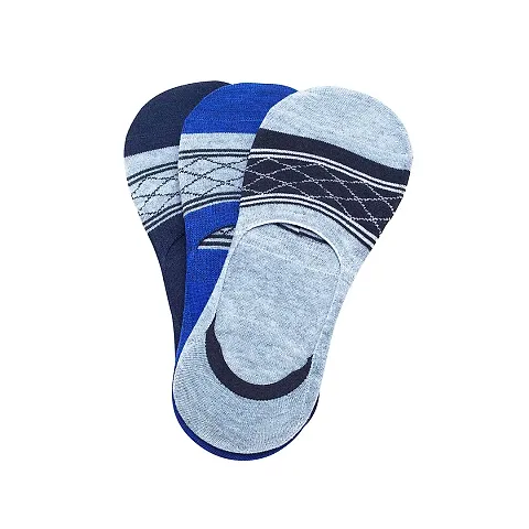 VIE ELEGANTO - Men's Ankle Socks No Show Socks For Loafer Sneakers Low Cut Premium Cotton Socks With Non-Slip Grips | Set Of 3 Loafer Multicolor Socks