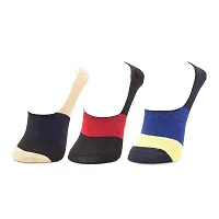 VIE ELEGANTO - Men's Ankle Socks No Show Socks For Loafer Sneakers Low Cut Premium Cotton Socks With Non-Slip Grips | Set Of 3 Loafer Multicolor Socks-thumb1