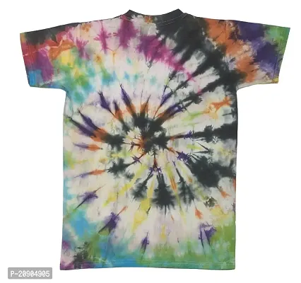 VIE ELEGANTO Ultra-Soft  Breathable Tie  Dye Hand Crafted Cotton Round Neck T-Shirts for Both Women  Men-thumb3