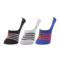 VIE ELEGANTO Men's Ankle Socks No Show Socks For Loafer Sneakers Low Cut Premium Cotton Socks With Non-Slip Grips | Set Of 3 Loafer Socks-thumb3