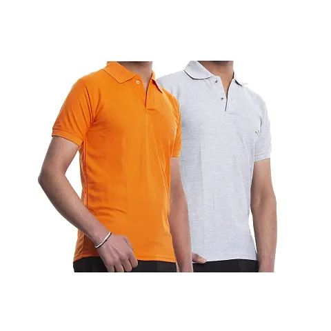 VIE ELEGANTO Polo T-Shirts for Men Boys Combo Cotton Casual use Regular Gift for Birthday Pack of 2