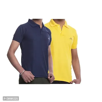 VIE ELEGANTO Polo T-Shirts for Men Boys Combo Cotton Casual use Regular Gift for Birthday Pack of 2