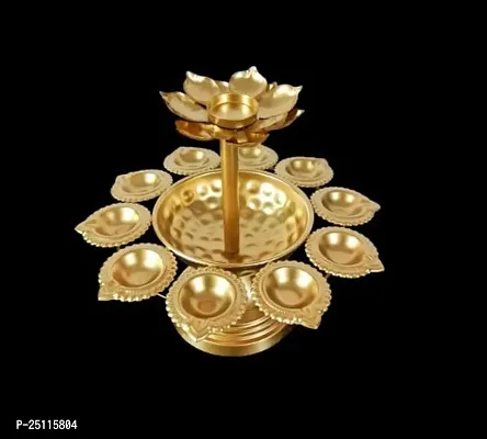 Lamps Exquisite Layer Diya Urli Stand Decorated With Around Candle Stand-thumb0