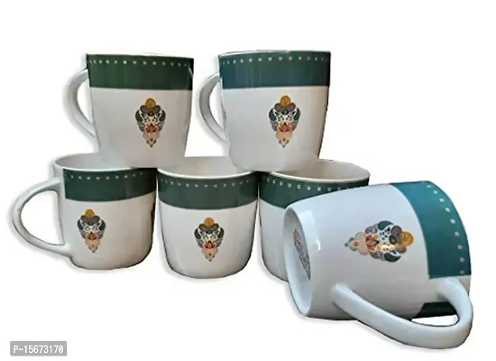 ART TO REAL Bone China Golden Design Classic Coffee Mug (Multicolour)-Set of 6 Pieces