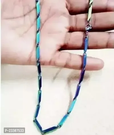 Alluring Blue Alloy Chain For Men-thumb0