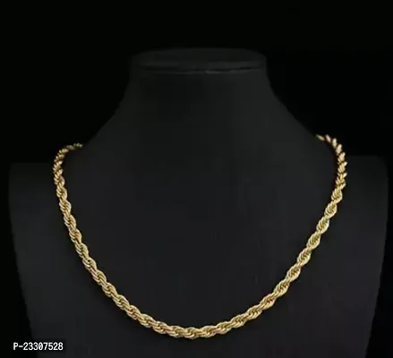 Alluring Golden Alloy Chain For Men-thumb0