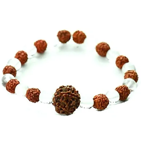 Rudraksha Crystal 8mm bracelet Lab Certified