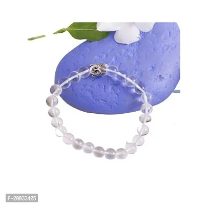 Crystal Quartz With Budhha Bracelet Lab certified