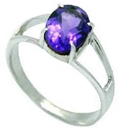 Amethyst Stone Ring adjustable lab certified