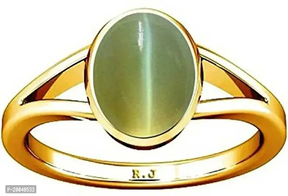 cat's Eye Stone Adjustable Ring Gold Plated-thumb0