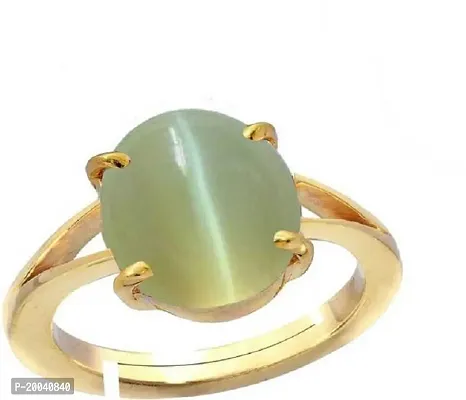 Cats Eye  Stone Adjustable Gold Plated Ring