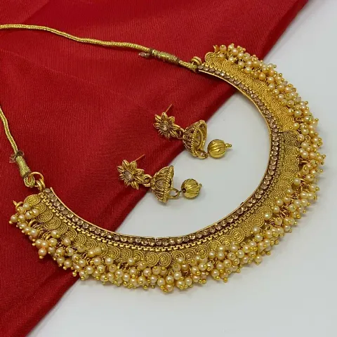 Buy Sasti Dukan Fashion Artificial Jewellery - Necklace and Earrings Beaded  Set Online In India At Discounted Prices