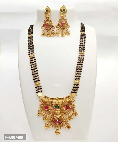 Trendy Alloy Mangalsutra with Earring for Women