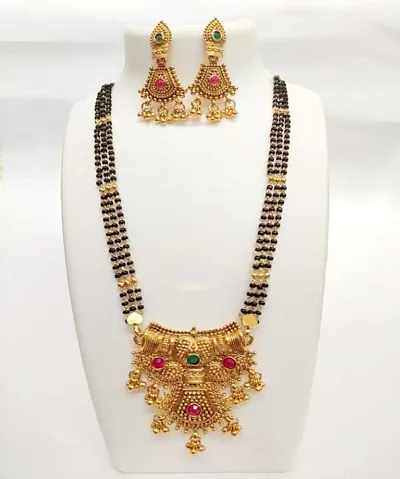 Trendy Alloy Mangalsutra with Earring for Women