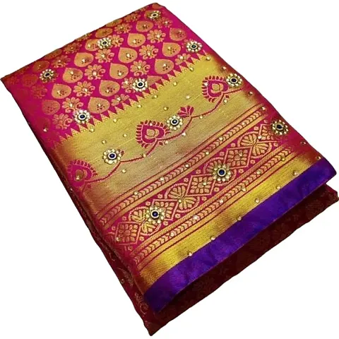 Elegant Art Silk Saree with Blouse piece 