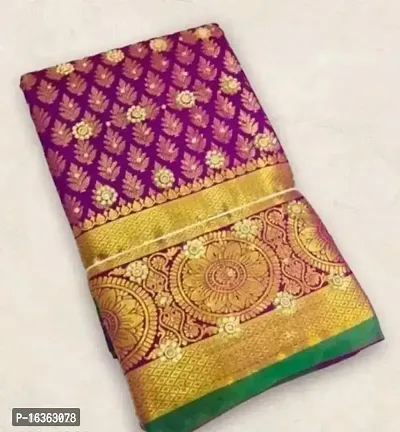 Banarasi Silk Woven Design Saree with Blouse piece-thumb0