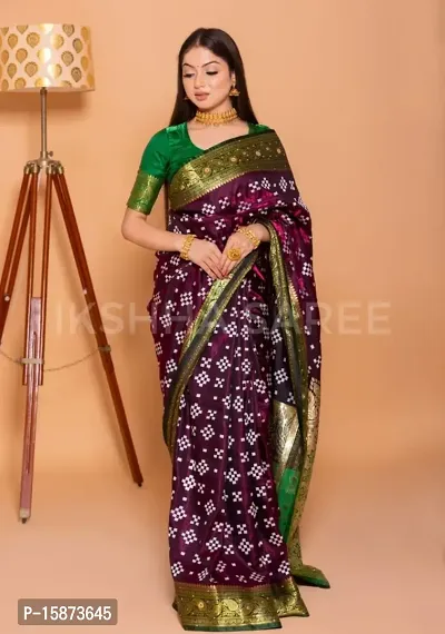 Banarasi Silk Embroidered Saree with Blouse piece-thumb5