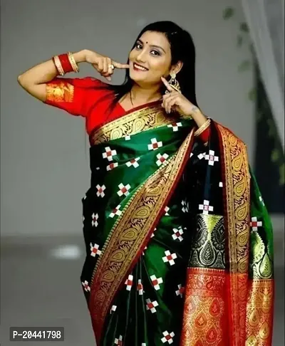 Banarasi Silk Embroidered Saree with Blouse piece