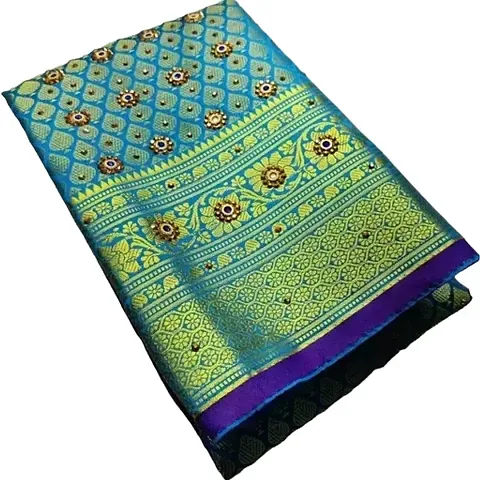 Banarasi Art Silk Brocade Saree With Running Blouse