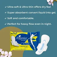 Hygienica Sanitary  Combo packs 42 Pads, All Night Ultra Comfort Sanitary Pads for Women- Convert Heavy flow into Gel 2x Better Coverage Up to 12 Hours of Protection Ultra Thin Ultr soft Pads,-thumb2