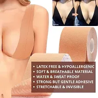 KRIVAZ Boob Tape with 10 Nipple Pasties Multipurpose Nipple Tape for Women Push Up & Lifting Body Tape for Women Breast Tape Breast Lift Bra Tape Bob Tape for Breast Lift-thumb2