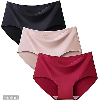 Classic  Polyester Spandex Solid Brief for Women, Pack of 3-thumb0