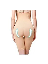 Women?? Cotton Lycra Tummy Control 4-in-1 Blended High Waist Tummy  Thigh Shapewear-thumb1