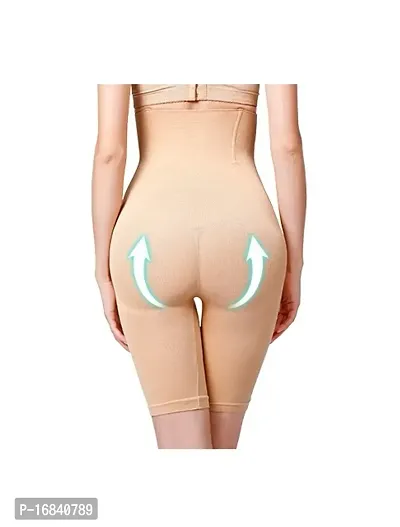 Women?? Cotton Lycra Tummy Control 4-in-1 Blended High Waist Tummy  Thigh Shapewear-thumb2