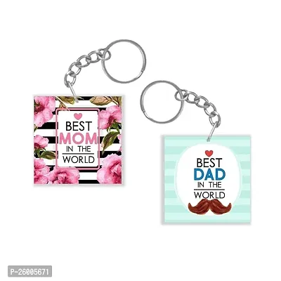 Pack Of 2 Key Chain For Father And Mother