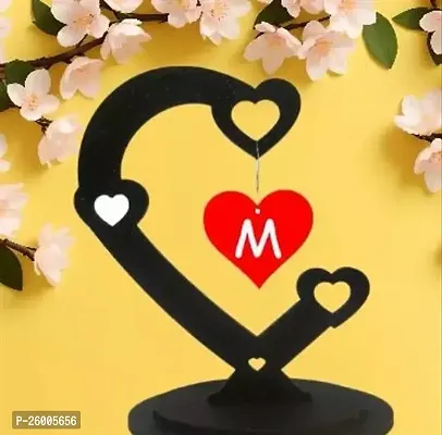 Stylish Love Showpiece With Letter M, Valentine Gift For Girlfriend, Boyfriend, Husband, Wife