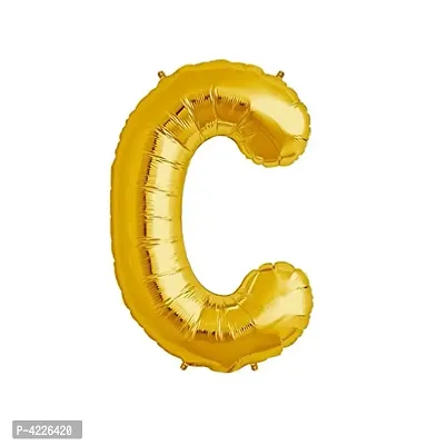 Unique Alphabet Foil Balloon -C (Golden)-thumb0