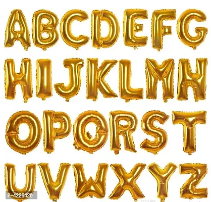 Unique Alphabet Foil Balloon -C (Golden)-thumb2