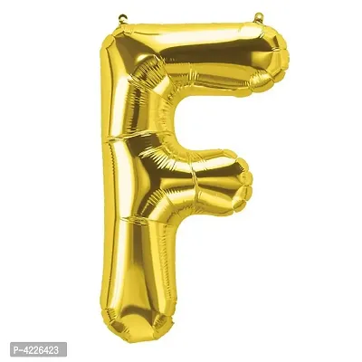 Unique Alphabet Foil Balloon -F (Golden)-thumb0