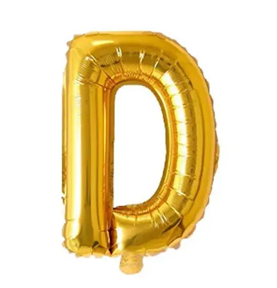 Unique Alphabet Foil Balloon -D (Golden)
