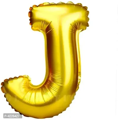 Unique Alphabet Foil Balloon -J (Golden)-thumb0