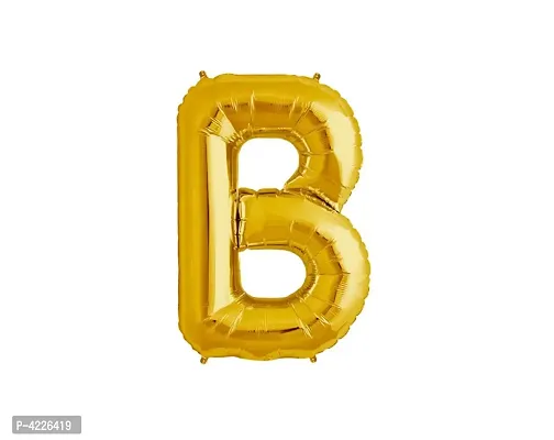 Unique Alphabet Foil Balloon -B (Golden)-thumb0