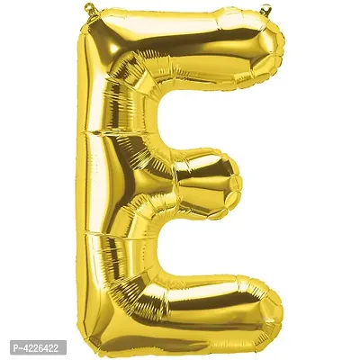 Unique Alphabet Foil Balloon -E (Golden)-thumb0