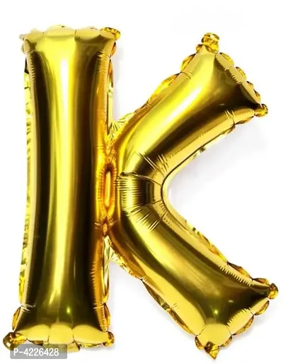 Unique Alphabet Foil Balloon -K (Golden)-thumb0
