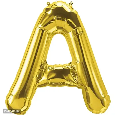 Unique Alphabet Foil Balloon -A (Golden)-thumb0