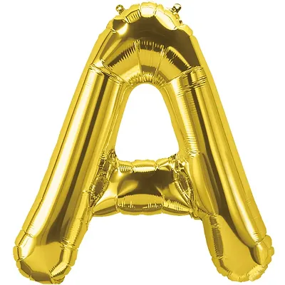 Unique Alphabet Foil Balloon -A (Golden)