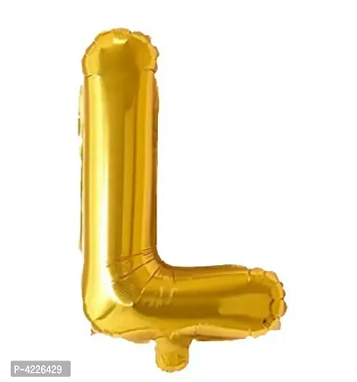 Unique Alphabet Foil Balloon -L (Golden)-thumb0