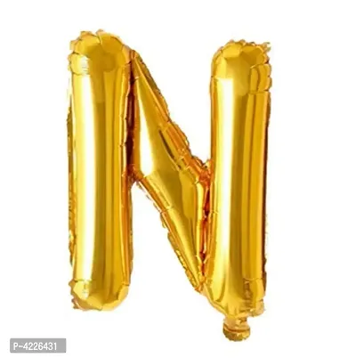 Unique Alphabet Foil Balloon -N (Golden)-thumb0
