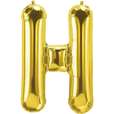 Unique Alphabet Foil Balloon -H (Golden)