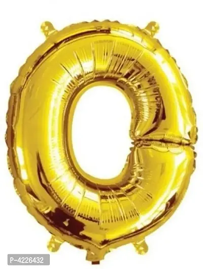 Unique Alphabet Foil Balloon -0 (Golden)