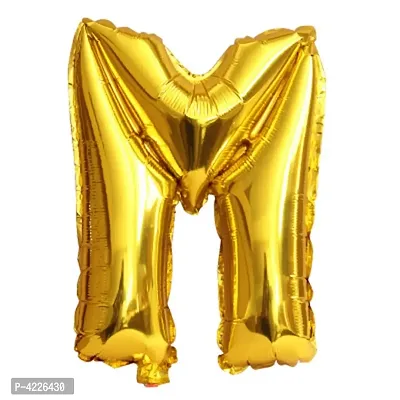 Unique Alphabet Foil Balloon -M (Golden)-thumb0
