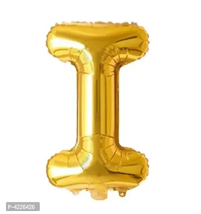 Unique Alphabet Foil Balloon -I (Golden)-thumb0