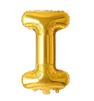 Unique Alphabet Foil Balloon -I (Golden)